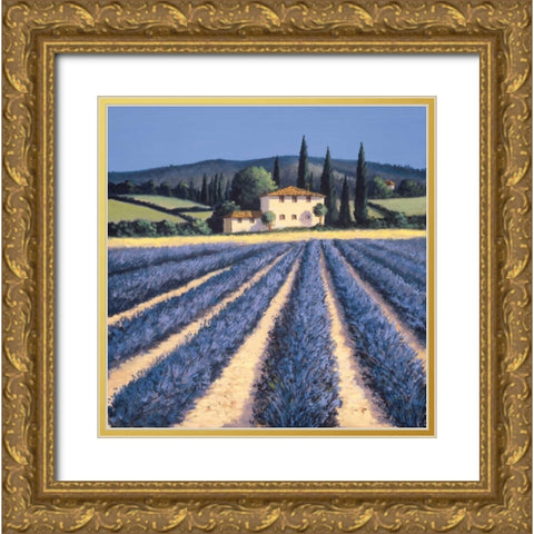 Colors of Summer Gold Ornate Wood Framed Art Print with Double Matting by Short, David