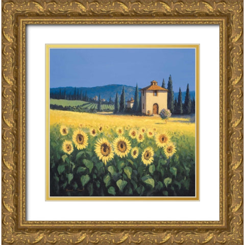 Golden Warmth Gold Ornate Wood Framed Art Print with Double Matting by Short, David