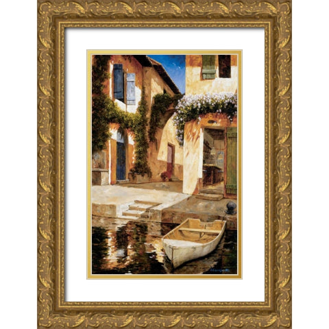 Lunchtime Gold Ornate Wood Framed Art Print with Double Matting by Archambault, Gilles