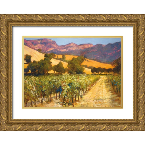 Wine Country Gold Ornate Wood Framed Art Print with Double Matting by Craig, Philip
