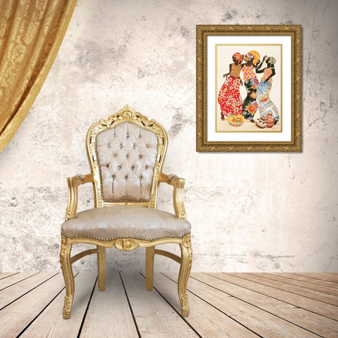 Jubilation Gold Ornate Wood Framed Art Print with Double Matting by Mallett, Keith