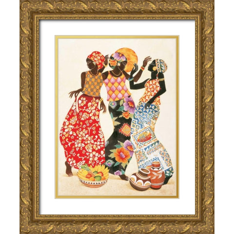 Jubilation Gold Ornate Wood Framed Art Print with Double Matting by Mallett, Keith