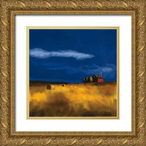 My House Gold Ornate Wood Framed Art Print with Double Matting by Venter, Tandi