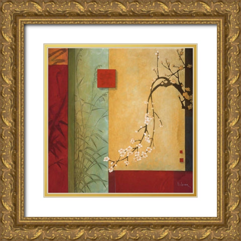 Spring Chorus Gold Ornate Wood Framed Art Print with Double Matting by Li-Leger, Don