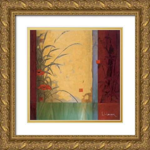 Dancing in the Wind Gold Ornate Wood Framed Art Print with Double Matting by Li-Leger, Don