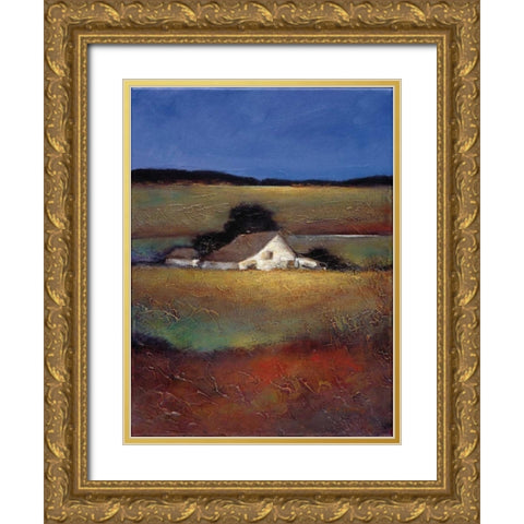 Silent Morning Gold Ornate Wood Framed Art Print with Double Matting by Wong, Joseph