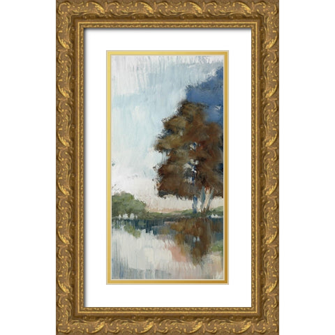 Highland View I Gold Ornate Wood Framed Art Print with Double Matting by Buckley, Mary Parker