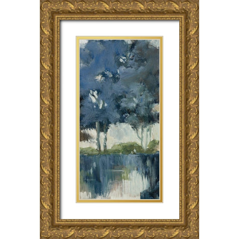 Highland View II Gold Ornate Wood Framed Art Print with Double Matting by Barnes, Natasha