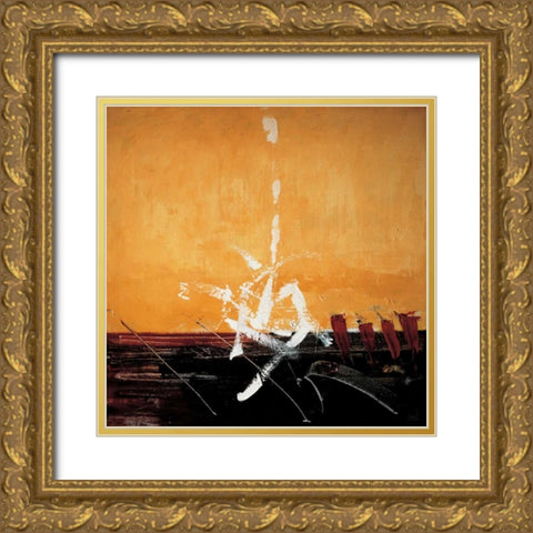 Morning Hopes Gold Ornate Wood Framed Art Print with Double Matting by Amat, Antoni