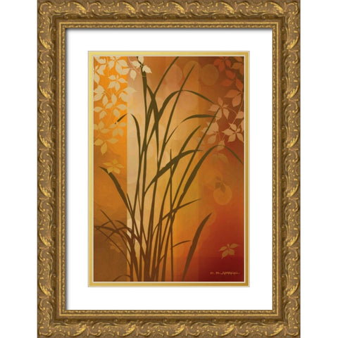 Autumn Sunset II Gold Ornate Wood Framed Art Print with Double Matting by Aparicio, Edward