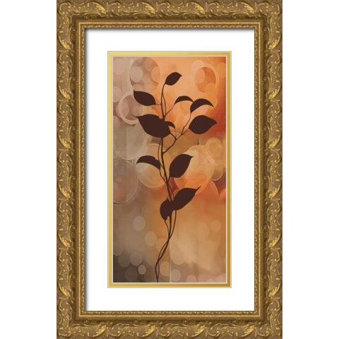 Flora II Gold Ornate Wood Framed Art Print with Double Matting by Aparicio, Edward