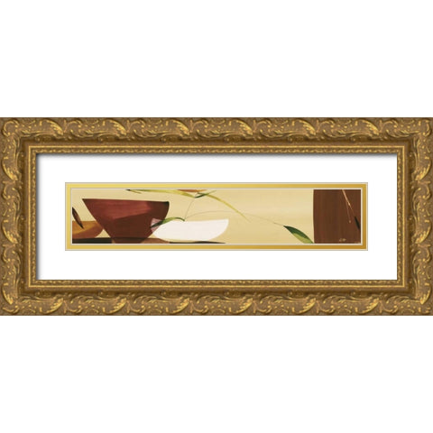 Sencillez Oriental II Gold Ornate Wood Framed Art Print with Double Matting by Abellan, Lola