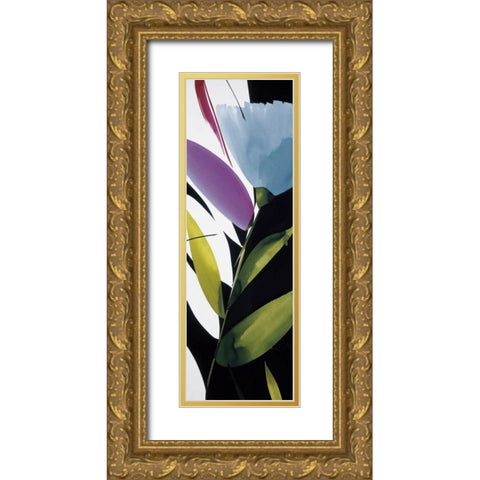 Blue Mystery I Gold Ornate Wood Framed Art Print with Double Matting by Abellan, Lola