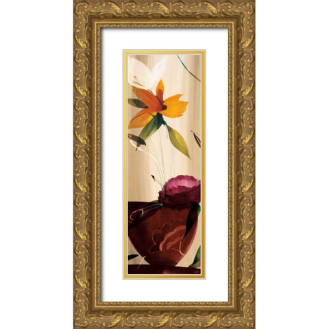My Favorite Bouquet II Gold Ornate Wood Framed Art Print with Double Matting by Abellan, Lola