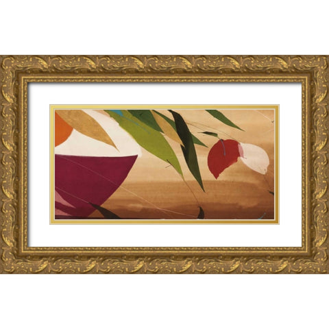 Flores Frescas I  Gold Ornate Wood Framed Art Print with Double Matting by Abellan, Lola
