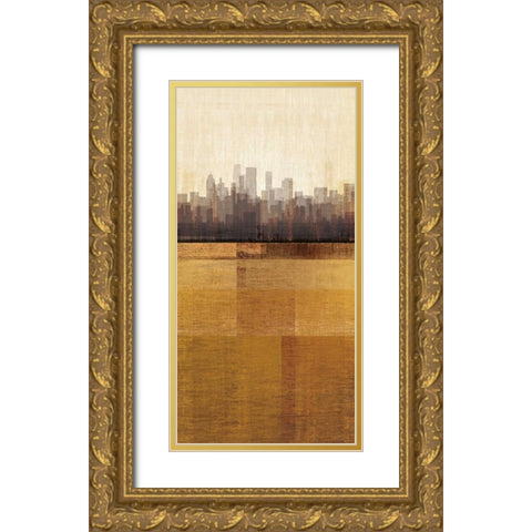 Metropolitan Jewel-Box - Topaz Gold Ornate Wood Framed Art Print with Double Matting by Amori