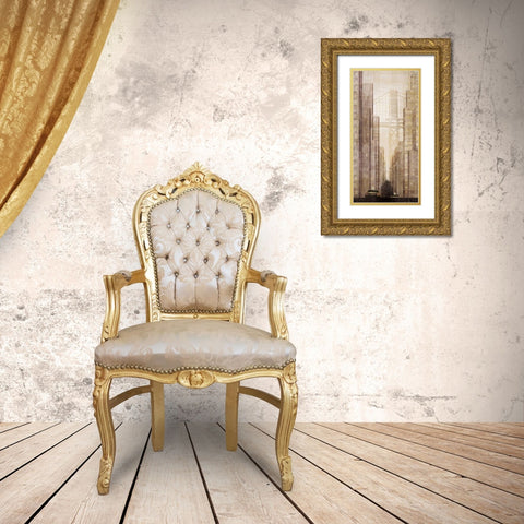 Departures Gold Ornate Wood Framed Art Print with Double Matting by Amori