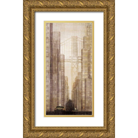 Departures Gold Ornate Wood Framed Art Print with Double Matting by Amori