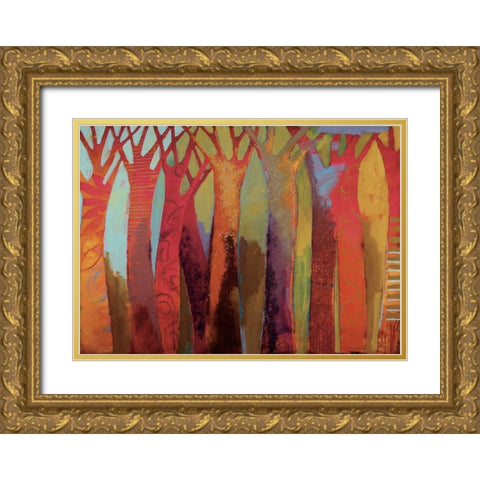 Enchanted City Gold Ornate Wood Framed Art Print with Double Matting by Bredvik, Brenda K.