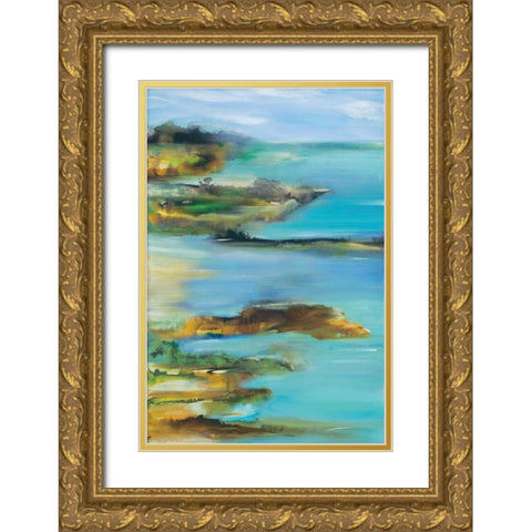 Far and Away Gold Ornate Wood Framed Art Print with Double Matting by Brenner, Deborah