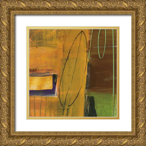 Still Leaf Gold Ornate Wood Framed Art Print with Double Matting by Bernsen, Leslie