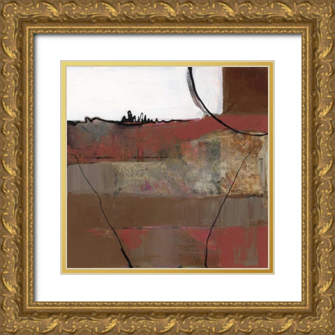 White Resonance II Gold Ornate Wood Framed Art Print with Double Matting by Bernsen, Leslie