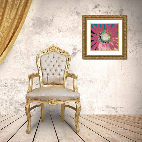 Sunshine Flower III Gold Ornate Wood Framed Art Print with Double Matting by Bernsen, Leslie