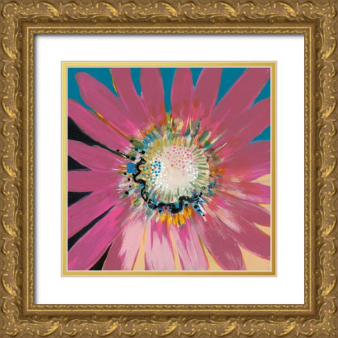 Sunshine Flower III Gold Ornate Wood Framed Art Print with Double Matting by Bernsen, Leslie