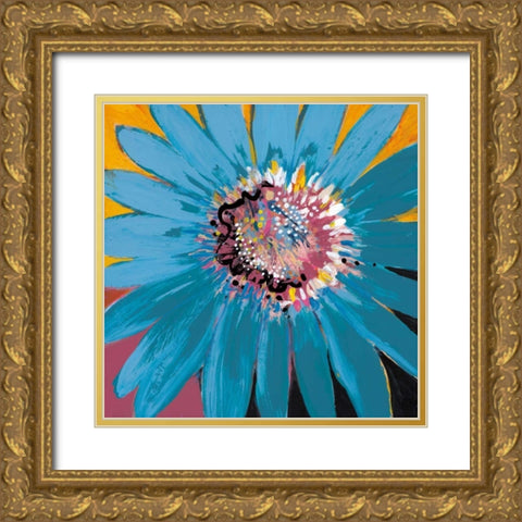 Sunshine Flower II Gold Ornate Wood Framed Art Print with Double Matting by Bernsen, Leslie