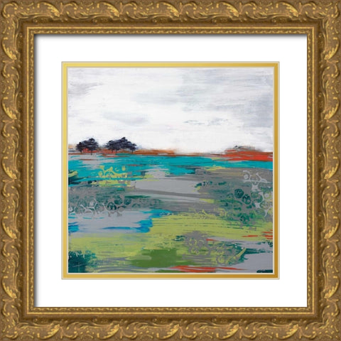 Wind Swept  Gold Ornate Wood Framed Art Print with Double Matting by Bernsen, Leslie