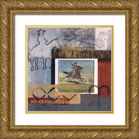 Bronco Gold Ornate Wood Framed Art Print with Double Matting by Bernsen/Tunick