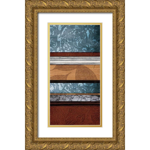 Pillars of Pattern I Gold Ornate Wood Framed Art Print with Double Matting by Blake, W.