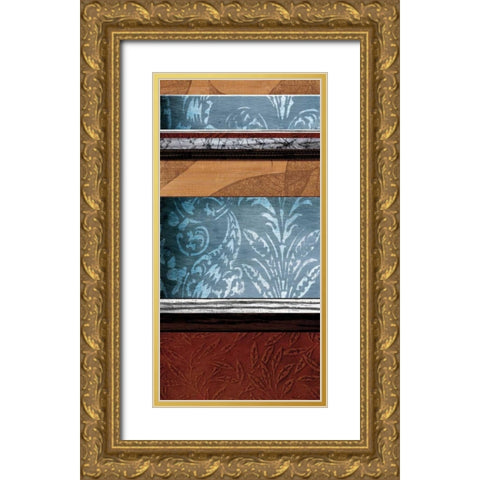 Pillars of Pattern II Gold Ornate Wood Framed Art Print with Double Matting by Blake, W.
