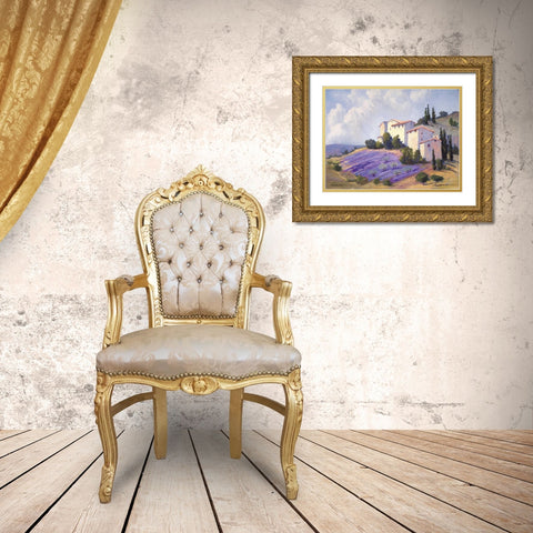 Basking in the Sunlight Gold Ornate Wood Framed Art Print with Double Matting by Curt, Brigitte