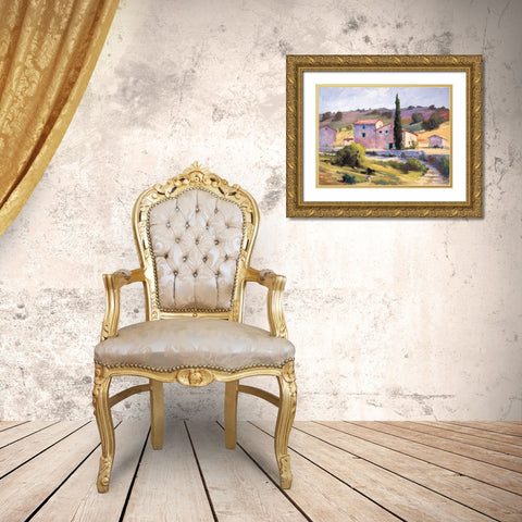 At the End of the Path Gold Ornate Wood Framed Art Print with Double Matting by Curt, Brigitte