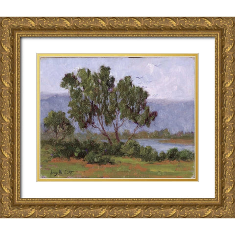Rivages Series I Gold Ornate Wood Framed Art Print with Double Matting by Curt, Brigitte