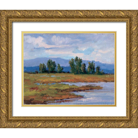 Rivages Series I Gold Ornate Wood Framed Art Print with Double Matting by Curt, Brigitte