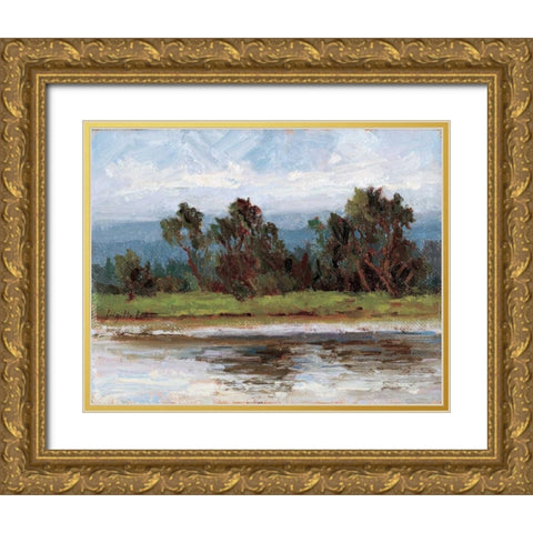Rivages Series II Gold Ornate Wood Framed Art Print with Double Matting by Curt, Brigitte
