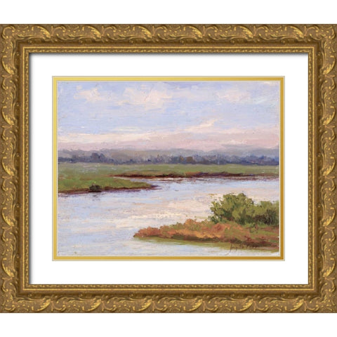 Rivages Series II Gold Ornate Wood Framed Art Print with Double Matting by Curt, Brigitte