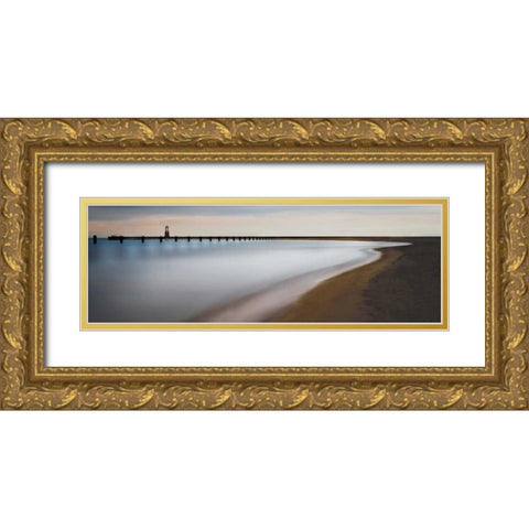 Fading Light Gold Ornate Wood Framed Art Print with Double Matting by Cook, Jamie