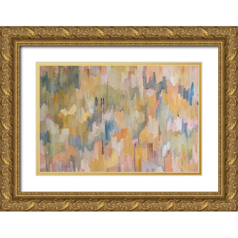 Concerto Grey Gold Ornate Wood Framed Art Print with Double Matting by Robert Creswell