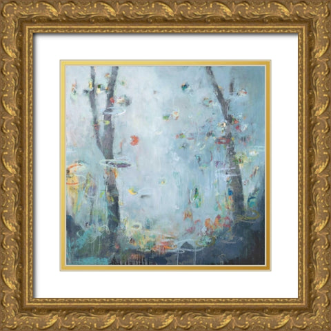 Liquid Garden Gold Ornate Wood Framed Art Print with Double Matting by Desmond, Noah