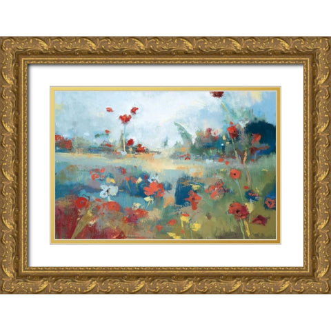 Garden Delight Gold Ornate Wood Framed Art Print with Double Matting by Desmond, Noah