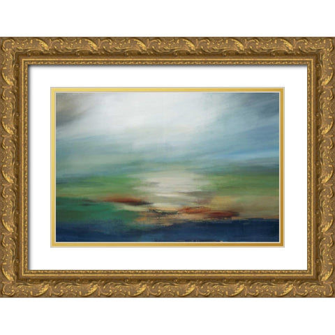First Light Gold Ornate Wood Framed Art Print with Double Matting by DAguiar, Stacy