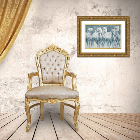 Equine Journey Gold Ornate Wood Framed Art Print with Double Matting by DAguiar, Stacy