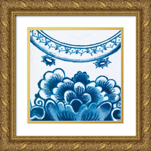 Delft Design III Gold Ornate Wood Framed Art Print with Double Matting by Damen, Sue