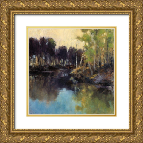 Quiet Settles In Gold Ornate Wood Framed Art Print with Double Matting by Ealley, Doug