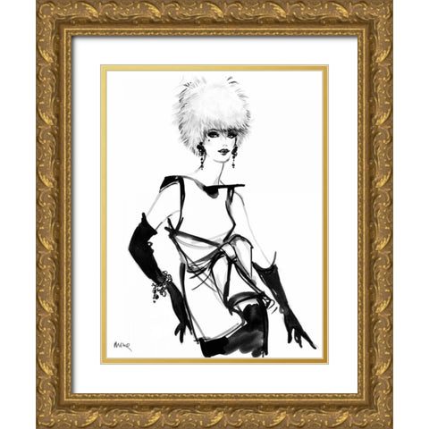 Olivia Gold Ornate Wood Framed Art Print with Double Matting by Shafer-Edwards, Mona