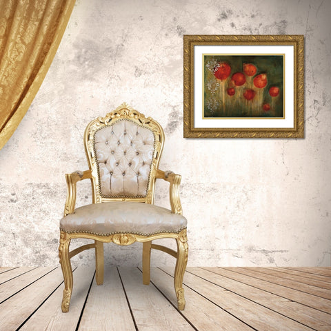 Rose Garden Gold Ornate Wood Framed Art Print with Double Matting by Flynn, Jenn
