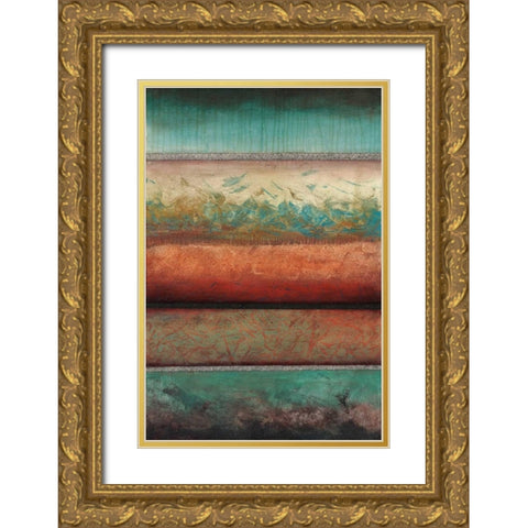 Excitement Gold Ornate Wood Framed Art Print with Double Matting by Fields, Laurie